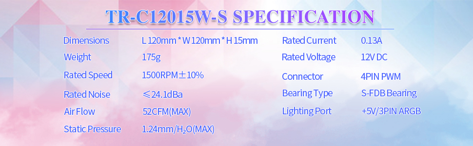C12015W-S ARGB cpu fan