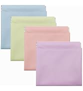 Yasdyri Personalized Snap Closure Leather Organizer Pouch 4 PCS Small Makeup Bag for Purse Mini P...