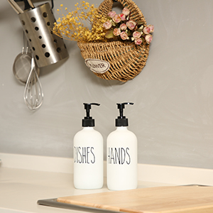 hand soap and dish soap dispenser set