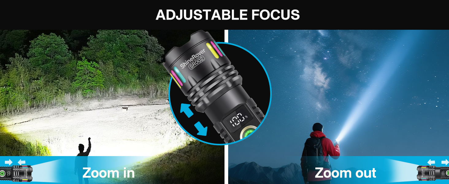 Adjustable Zoomable Powerful Flashlights