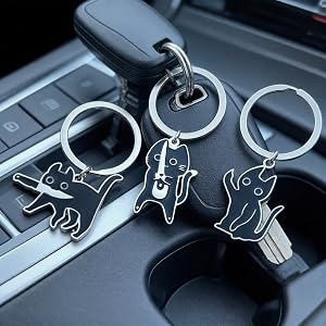 Purrfect Companions: 3-Piece Cat Keychain Set