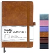 LEAGIM 192 Pages Blank Notebook Journal (Brown)