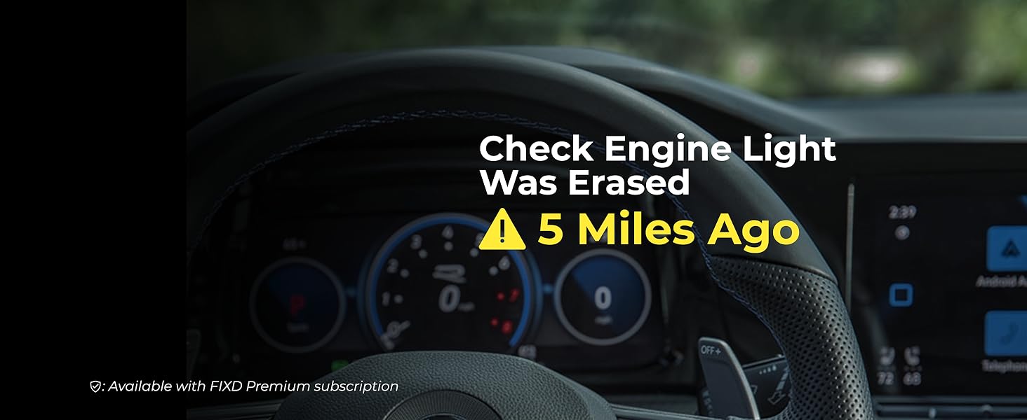See vehicle history Car diagnostic scanner shows title status, accident data, and mileage trends
