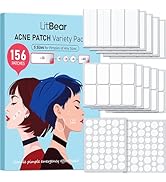 LitBear Large Pimple Patches, 5 Sizes 156 Patches Big Acne Patch, 60 XL Hydrocolloid Patch for Fu...