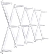 SKOLOO Accordion Wall Hanger, Modern Expandable Coat Rack Wall Mounted, Solid Wooden Wall Hat Rac...