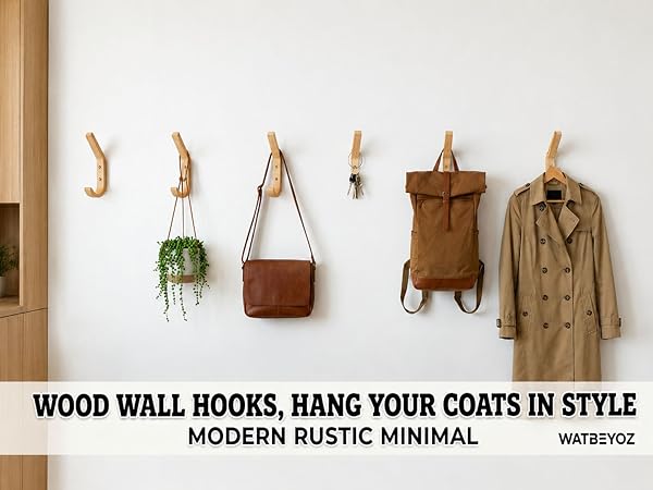 WOOD WALL HOOKS
