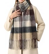 YSense Womens Winter Scarf Chunky Oversized Plaid Blanket Scarves | Thick Big Coloured Wrap Shawl...