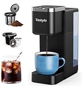Tastyle Single Serve Coffee Maker, Iced and Hot Coffee Machine for K Cup & Grounds, Compact Desig...