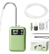Kombryvian Rechargeable Aquarium Air Pump Powerful Oxygen Supply, Oxygen Pump with Pumping Functi...
