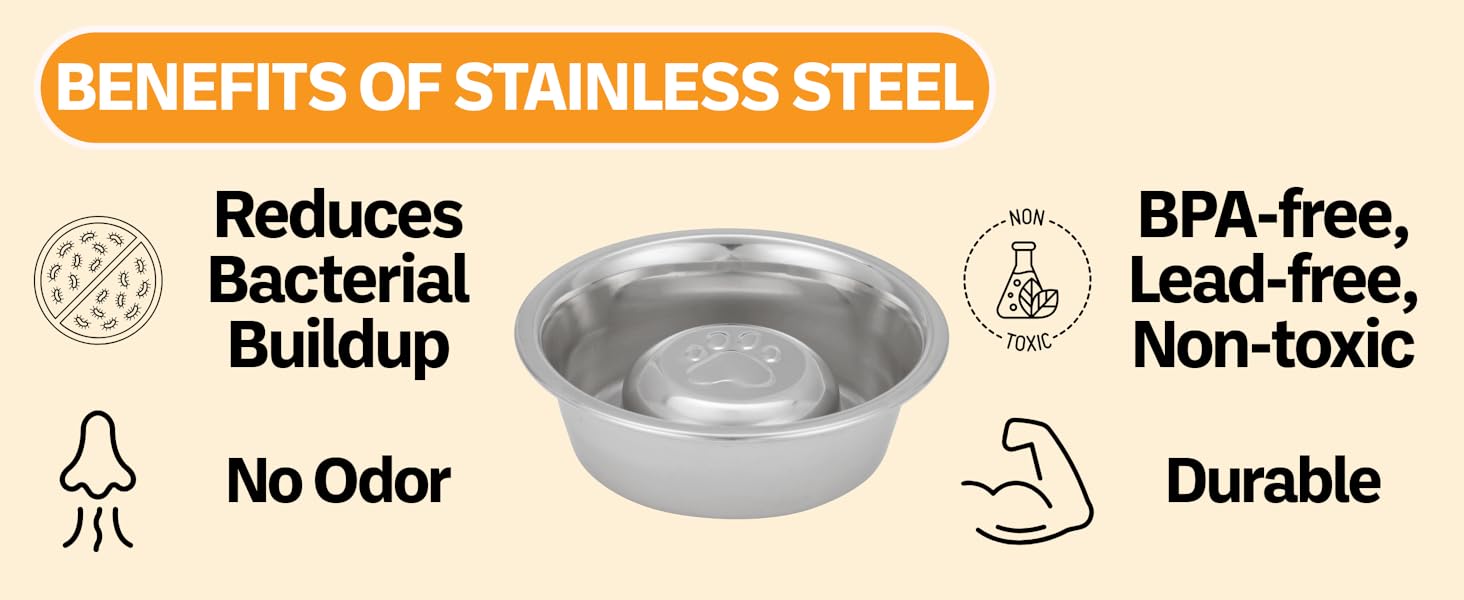 Benefits of stainless steel pet bowls