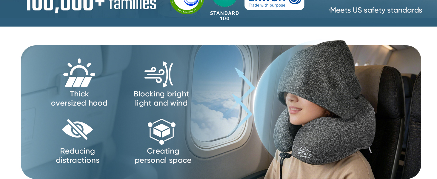 hooded travel pillow