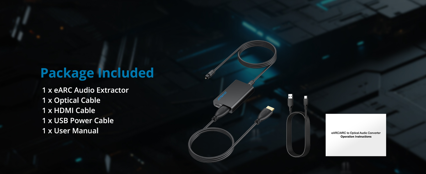 HDMI eARC to Optical Audio Adapter