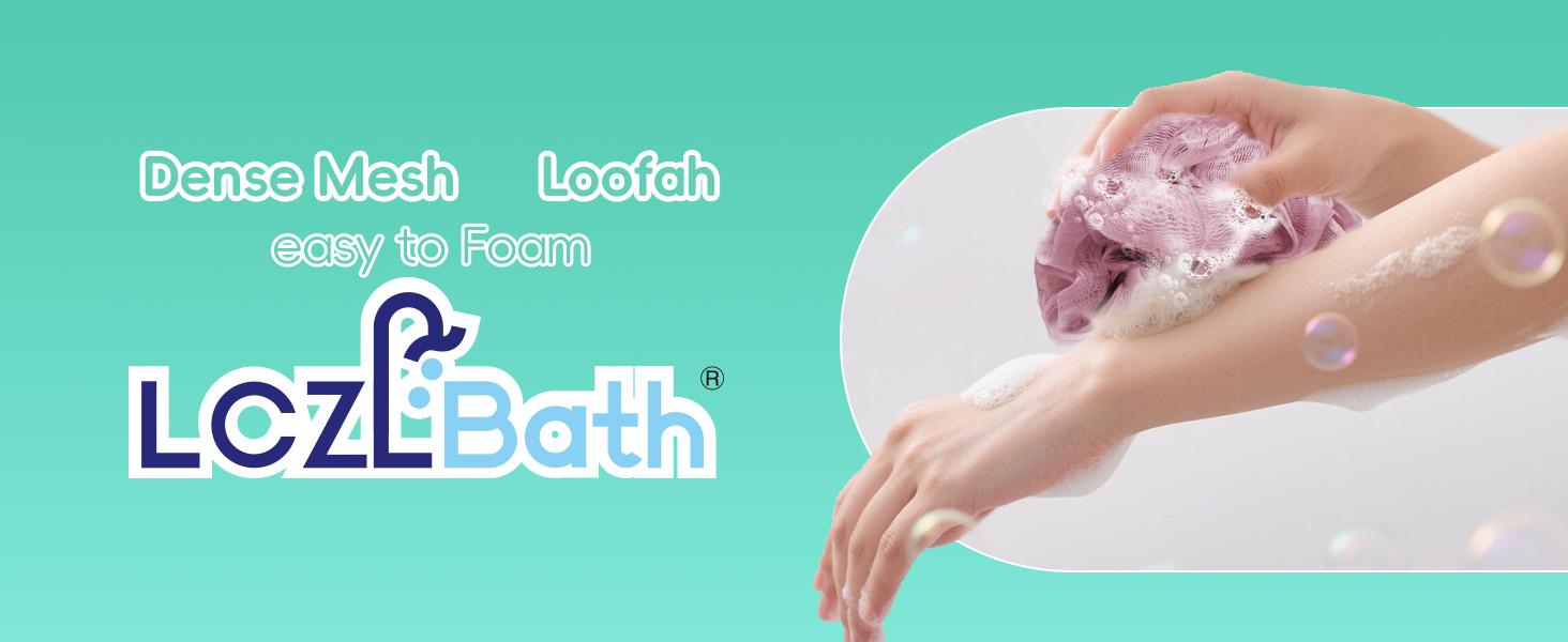 Dense Mesh Loofah easy to Foam