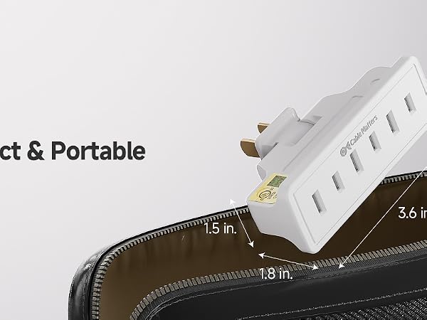 2-Prong 3-Outlet Swivel Wall Tap
