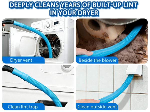 Dryer Vent Cleaner Kit,Dryer Lint Vacuum Attachment