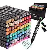 FROKO Upgraded version Alcohol Markers, 80 Colors Dual Tip Art Marker, Drawing Markers