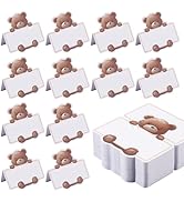 HOBBIESAY 100PCS Bear Baby Shower Place Cards Editable Name Place Card Gender Neutral Bear Baby F...