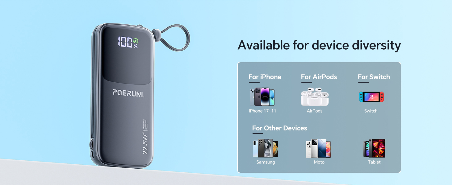 Compatibility with diversity Portable Charger
