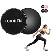 Hurdilen Core Sliders, Exercise Gliding Discs Dual Sided Use on Carpet and Hardwood Floors, Light...