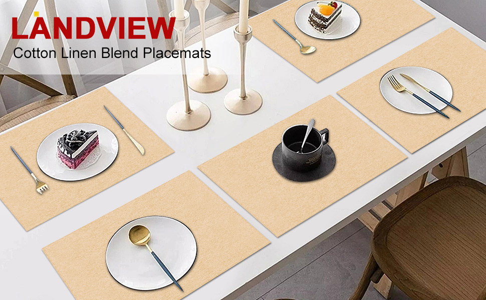 Cotton Linen Blend Placemats