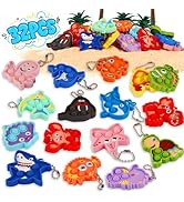 Ksmky 32PCS Sea Animal Pop Fidget Toys Bulk, Mini Pop Keychain,Party Favors for Kids, Goodie Bag ...