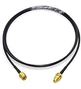 BINGFU SMA Male to SMA Female Bulkhead Mount RG174 Antenna Extension Cable 1m 3 feet Compatible w...
