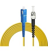 Eardion SC to ST Fiber Optic Patch Cable, 5M(16.4ft) SC-ST SingleMode Simplex Fiber Cable - SC/UP...