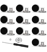 20 Sets of Black 17mm Jeans Button Pins, Waistband Jeans Buttons, No Sewing or Tools Required, In...