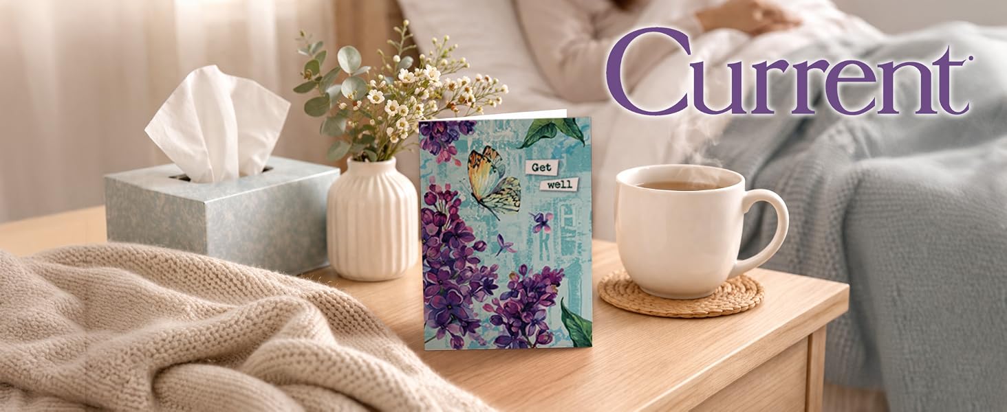Get Well Soon Card on End Table