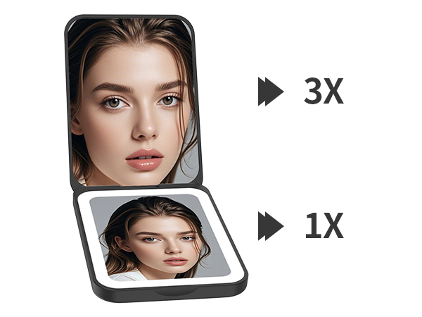 pocket mirror with light