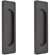 MOROBOR Self-Stick Rectangular Sliding Door Pulls, 2pcs Aluminum Alloy Flush Pull Punch-Free Hand...