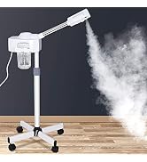 ?Saicool Professional Facial Steamer - Standing Ozone Facial Steamer on Wheels w/Hot Mist for Fac...