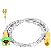 AnyEasy 304 Stainless Steel Metal Short Garden Hose Flexible, Portable & Lightweight Kink Free Ga...