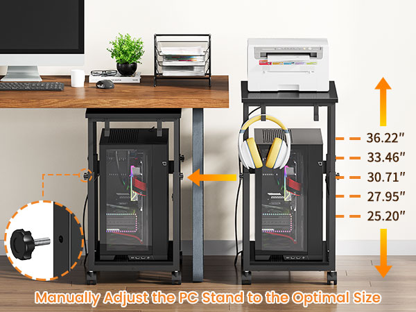 PC Stand with Wheels