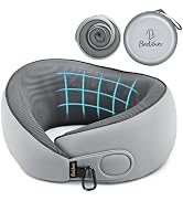 BeeVines Travel Pillow with Carry Case, Memory Foam Neck Pillows for Airplanes, 360° Wrap Around ...