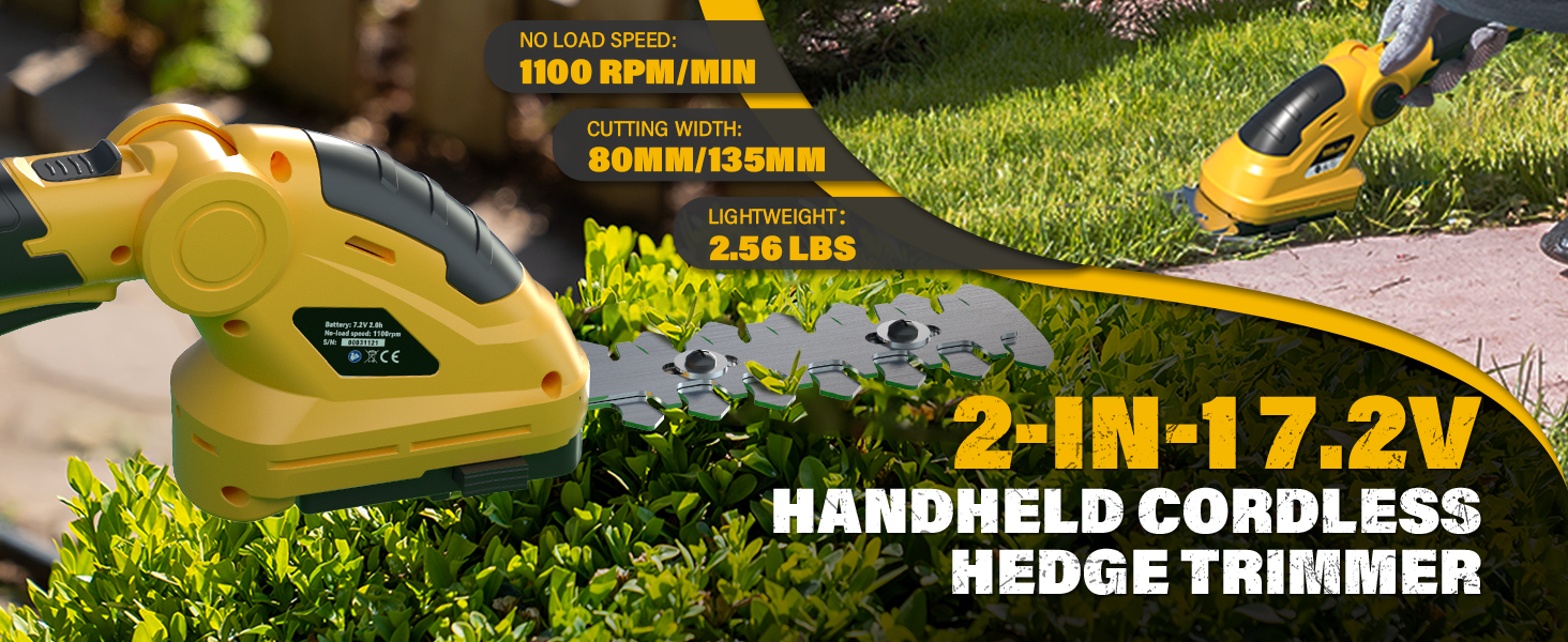 Handheld Cordless Hedge Trimmer