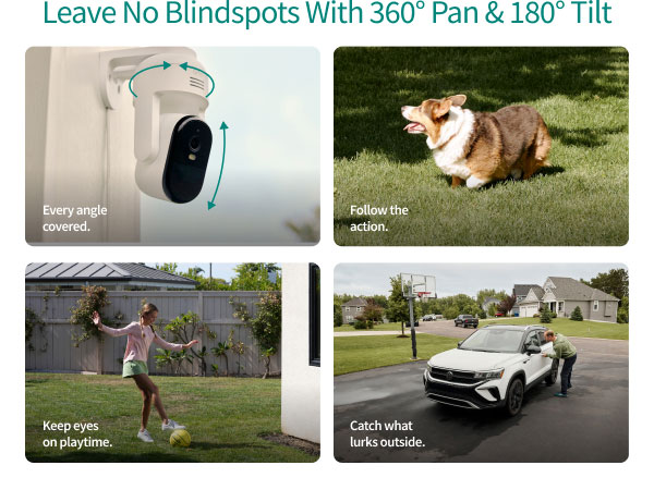 Arlo Essential Outdoor Pan Tilt Zoom Security Camera 2K