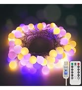 suddus 33FT 100LED Globe String Lights USB Multicolor with Remote | Colorful Globe Lights with Ti...