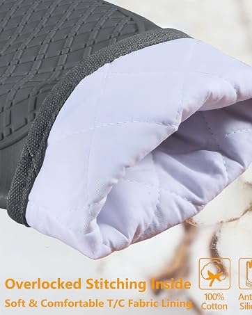 Extra Long Oven Mitts and Pot Holders Sets