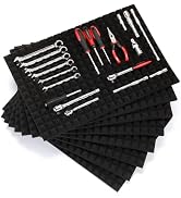CASOMAN 8PCS Professional Toolbox Liner, Trap Mat Universal Tool Drawer Liner, Non-Slip Foam Inse...