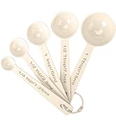 Muchtolove Stainless Steel Measuring Spoons Set of 5, Metal Measuring Cups and Spoons Set for Liq...