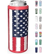 TILUCK Skinny Can Cooler for Slim Beer & Hard Seltzer, Stainless Steel, Doucle-Walled Stainless S...