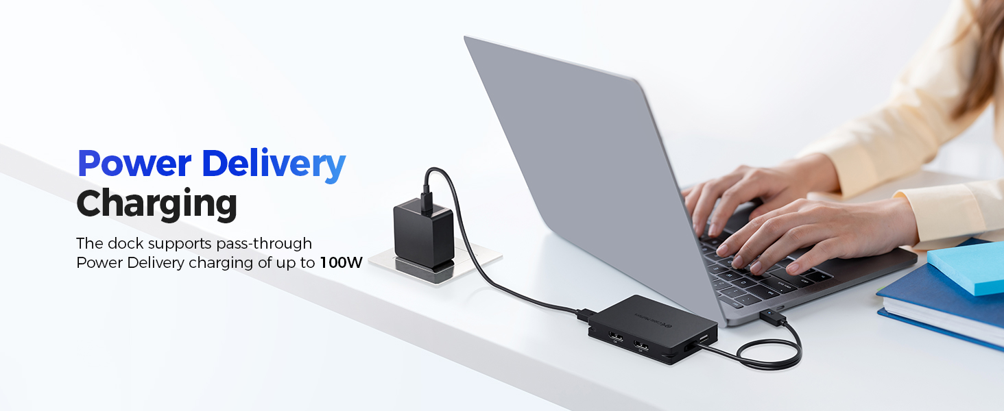 Travel-Size Companion USB4 HUB with 100W power delivery