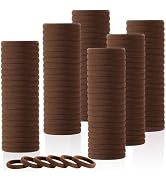 LuSeren 120 Pcs No Damage Hair Ties for Thick Hair, Large Soft Seamless Nylon Hair Elastics for W...