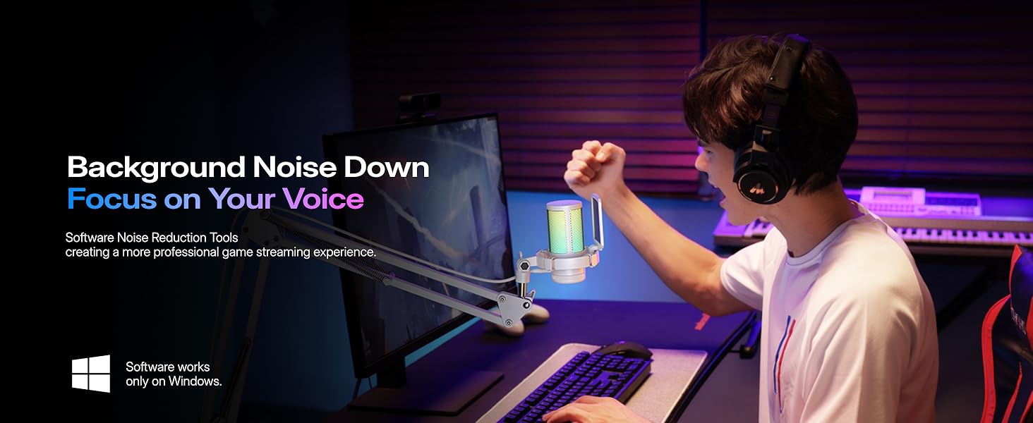 noise canceling gaming microphone