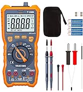 True RMS Digital Multimeter Tester, Auto-Ranging AC DC 20A Ohmmeter 1000V Voltmeter with NCV, Mea...