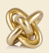 XMGZQ Gold Knot Decor for Coffee Table Book,Chain Link Living Room Decor Item for Bookshelf Entry...