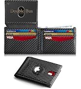 Wallet for Men Slim RFID Blocking Bifold Carbon Fiber,Minimalist Small Compact Front Pocket Credi...