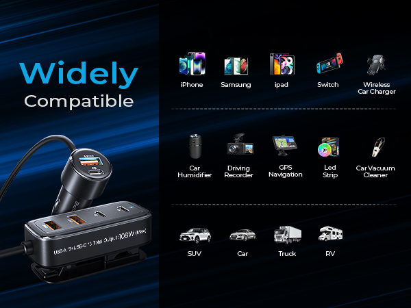 Car USB Charger Multi Port