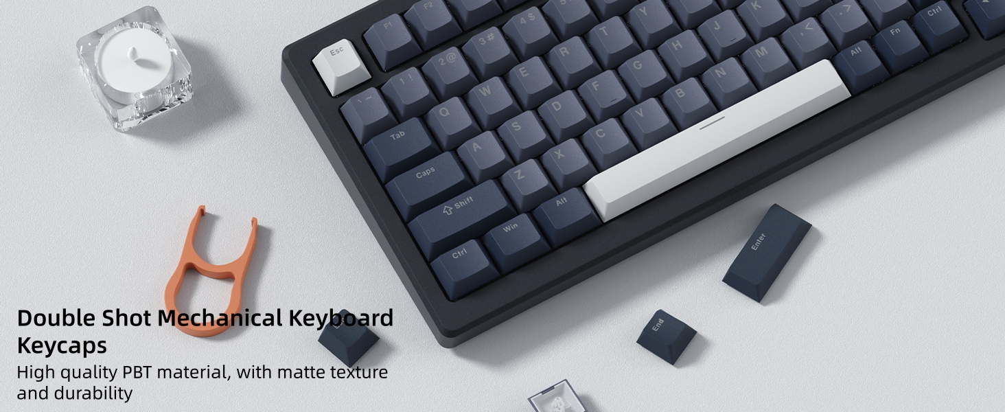 Shine Through Keycaps, PBT Keycaps 60 65 75 100 Percent Cherry Profile Custom Key caps Set